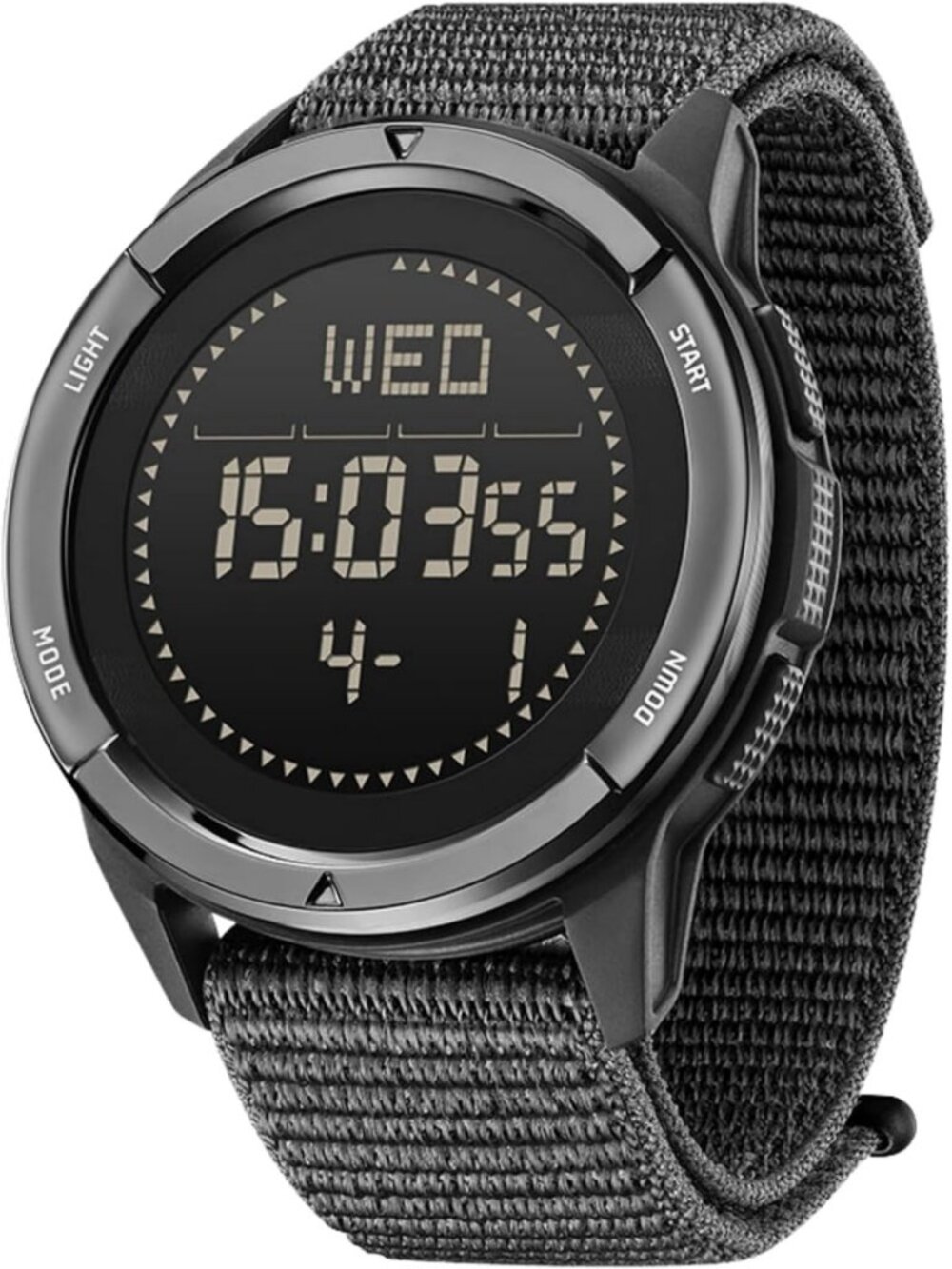 Tactical Digital Military Watch for Men, Carbon Fiber Case, Waterproof & Durable